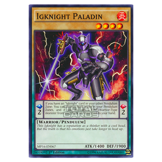 Yu-Gi-Oh! - 2016 Mega-Tin Mega Pack - Igknight Paladin (Common) MP16-EN067