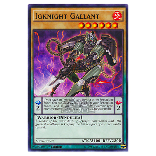 Yu-Gi-Oh! - 2016 Mega-Tin Mega Pack - Igknight Gallant (Common) MP16-EN069