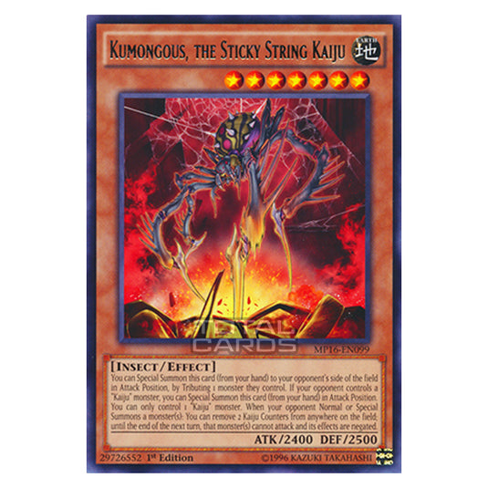 Yu-Gi-Oh! - 2016 Mega-Tin Mega Pack - Kumongous, the Sticky String Kaiju (Rare) MP16-EN099