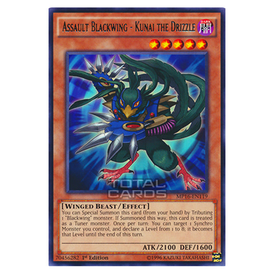 Yu-Gi-Oh! - 2016 Mega-Tin Mega Pack - Assault Blackwing - Kunai the Drizzle (Rare) MP16-EN119