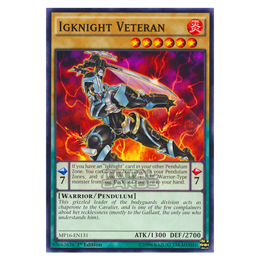 Yu-Gi-Oh! - 2016 Mega-Tin Mega Pack - Igknight Veteran (Common) MP16-EN131