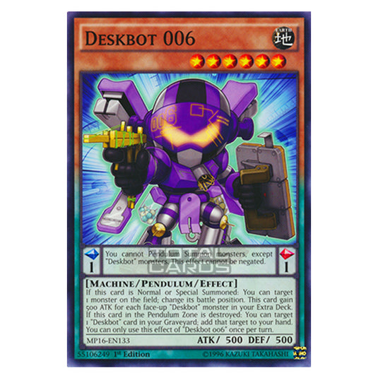 Yu-Gi-Oh! - 2016 Mega-Tin Mega Pack - Deskbot 006 (Common) MP16-EN133