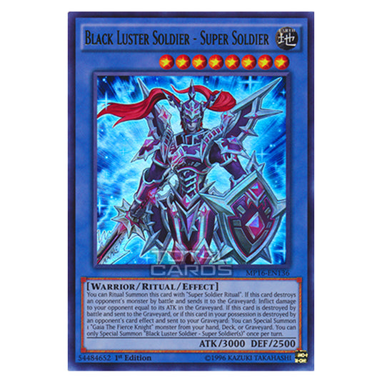 Yu-Gi-Oh! - 2016 Mega-Tin Mega Pack - Black Luster Soldier - Super Soldier (Ultra Rare) MP16-EN136