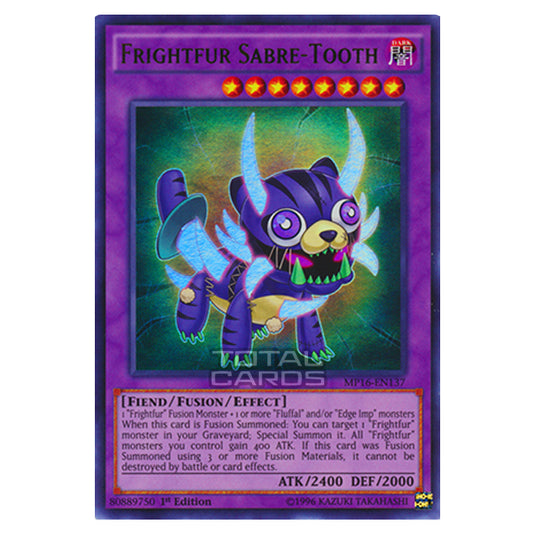 Yu-Gi-Oh! - 2016 Mega-Tin Mega Pack - Frightfur Sabre-Tooth (Ultra Rare) MP16-EN137