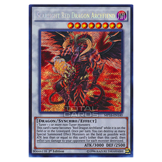 Yu-Gi-Oh! - 2016 Mega-Tin Mega Pack - Scarlight Red Dragon Archfiend (Secret Rare) MP16-EN140