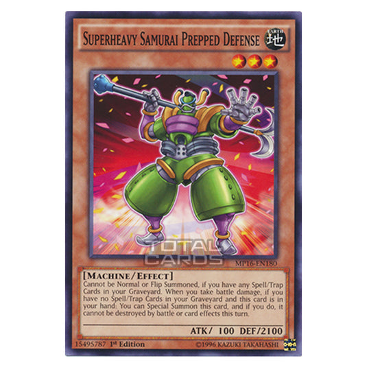 Yu-Gi-Oh! - 2016 Mega-Tin Mega Pack - Superheavy Samurai Prepped Defense (Common) MP16-EN180