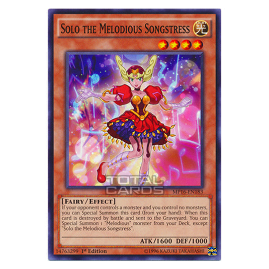 Yu-Gi-Oh! - 2016 Mega-Tin Mega Pack - Solo the Melodious Songstress (Common) MP16-EN183