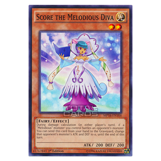 Yu-Gi-Oh! - 2016 Mega-Tin Mega Pack - Score the Melodious Diva (Common) MP16-EN184