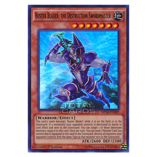 Yu-Gi-Oh! - 2016 Mega-Tin Mega Pack - Buster Blader, the Destruction Swordmaster (Ultra Rare) MP16-EN189