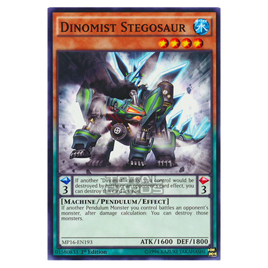 Yu-Gi-Oh! - 2016 Mega-Tin Mega Pack - Dinomist Stegosaur (Common) MP16-EN193