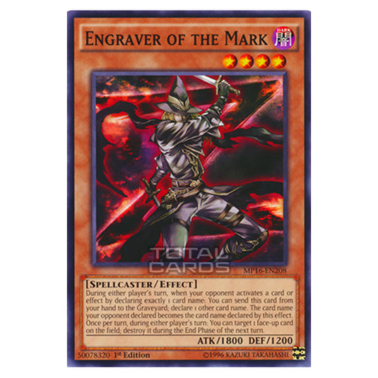 Yu-Gi-Oh! - 2016 Mega-Tin Mega Pack - Engraver of the Mark (Common) MP16-EN208