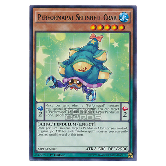 Yu-Gi-Oh! - 2017 Mega-Tin Mega Pack - Performapal Sellshell Crab (Common) MP17-EN002