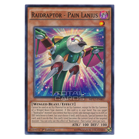 Yu-Gi-Oh! - 2017 Mega-Tin Mega Pack - Raidraptor - Pain Lanius (Common) MP17-EN007