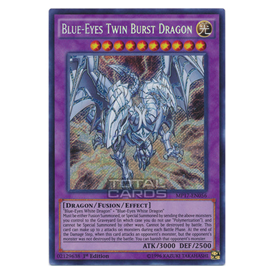 Yu-Gi-Oh! - 2017 Mega-Tin Mega Pack - Blue-Eyes Twin Burst Dragon (Secret Rare) MP17-EN056