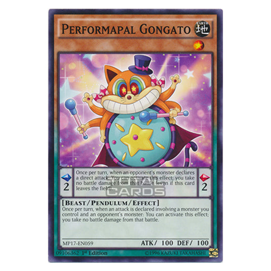 Yu-Gi-Oh! - 2017 Mega-Tin Mega Pack - Performapal Gongato (Common) MP17-EN059