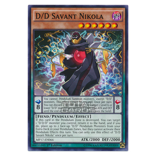 Yu-Gi-Oh! - 2017 Mega-Tin Mega Pack - D/D Savant Nikola (Common) MP17-EN066