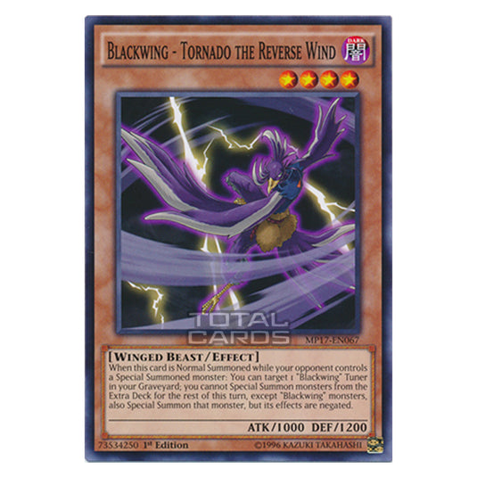 Yu-Gi-Oh! - 2017 Mega-Tin Mega Pack - Blackwing - Tornado the Reverse Wind (Common) MP17-EN067