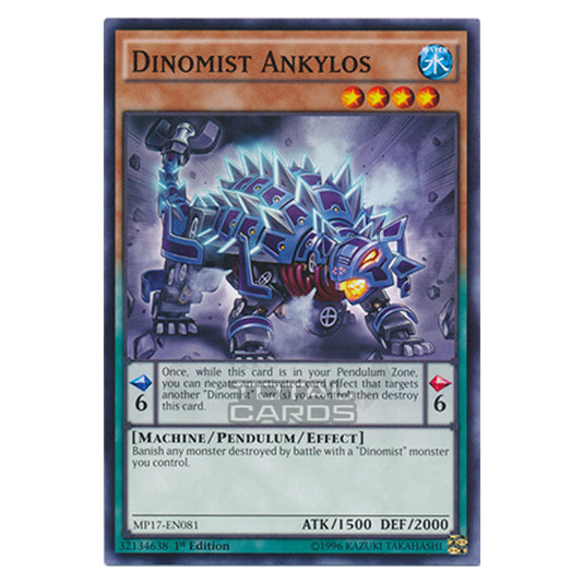 Yu-Gi-Oh! - 2017 Mega-Tin Mega Pack - Dinomist Ankylos (Common) MP17-EN081