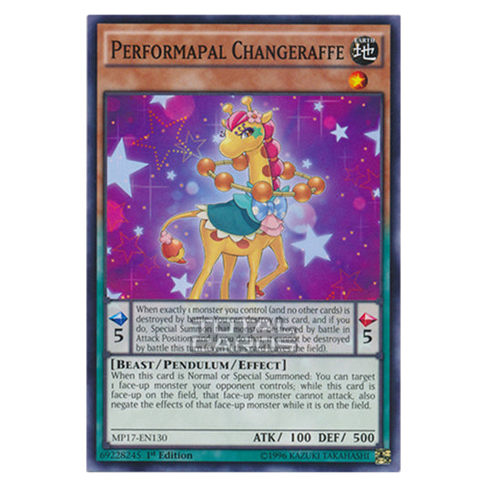 Yu-Gi-Oh! - 2017 Mega-Tin Mega Pack - Performapal Changeraffe (Common) MP17-EN130