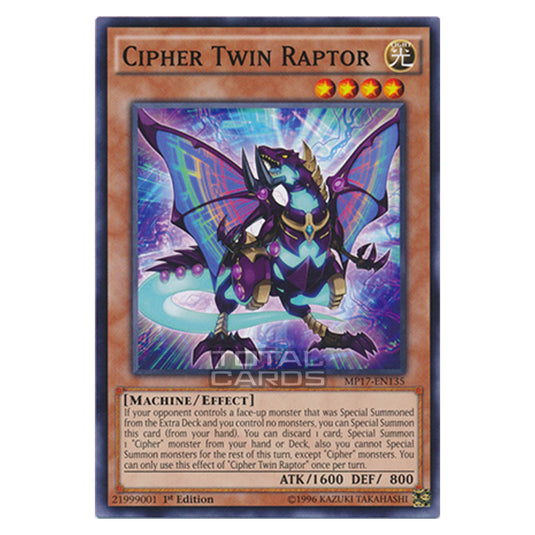 Yu-Gi-Oh! - 2017 Mega-Tin Mega Pack - Cipher Twin Raptor (Common) MP17-EN135