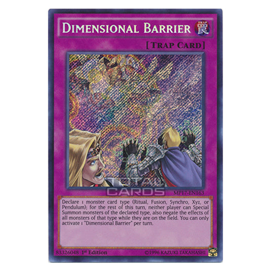 Yu-Gi-Oh! - 2017 Mega-Tin Mega Pack - Dimensional Barrier (Secret Rare Yu-Gi-Oh! - 2017 Mega-Tin Mega Pack - Dimensional Barrier (Secret Rare
