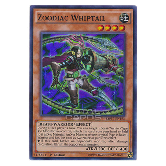 Yu-Gi-Oh! - 2017 Mega-Tin Mega Pack - Zoodiac Whiptail (Super Rare) MP17-EN183