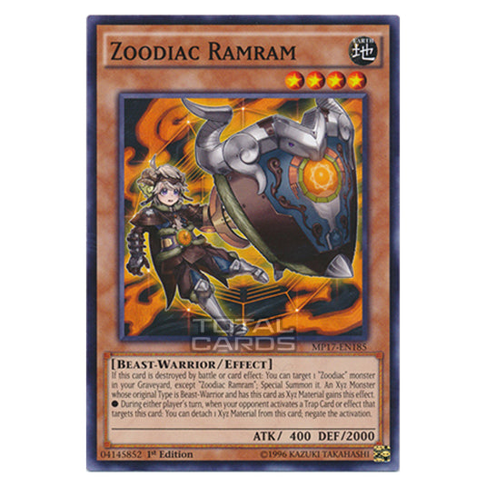 Yu-Gi-Oh! - 2017 Mega-Tin Mega Pack - Zoodiac Ramram (Common) MP17-EN185