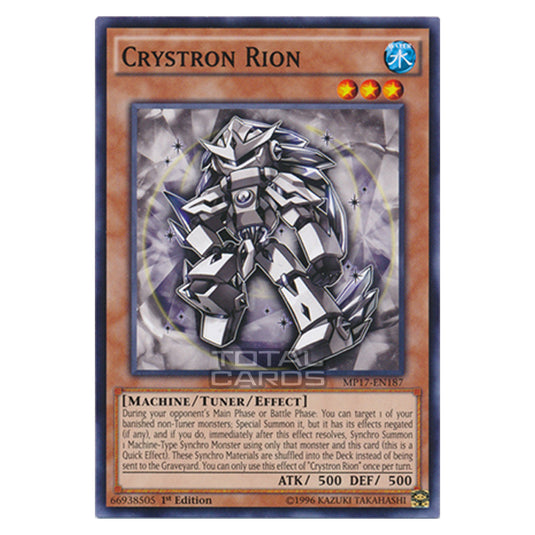 Yu-Gi-Oh! - 2017 Mega-Tin Mega Pack - Crystron Rion (Common) MP17-EN187