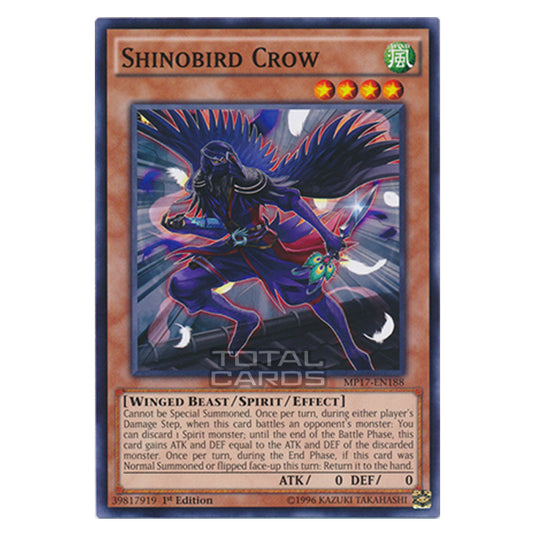 Yu-Gi-Oh! - 2017 Mega-Tin Mega Pack - Shinobird Crow (Common) MP17-EN188