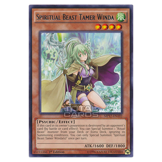 Yu-Gi-Oh! - 2017 Mega-Tin Mega Pack - Spiritual Beast Tamer Winda (Rare) MP17-EN192