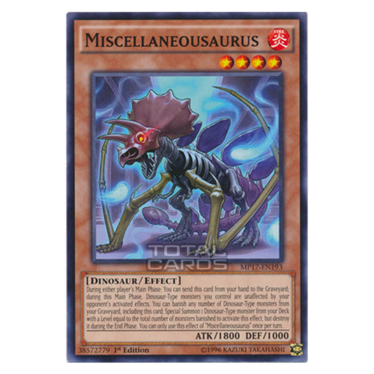 Yu-Gi-Oh! - 2017 Mega-Tin Mega Pack - Miscellaneousaurus (Common) MP17-EN193