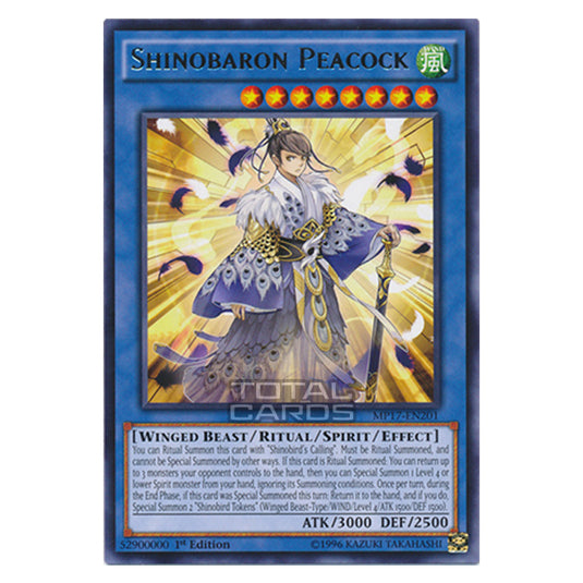 Yu-Gi-Oh! - 2017 Mega-Tin Mega Pack - Shinobaron Peacock (Rare) MP17-EN201