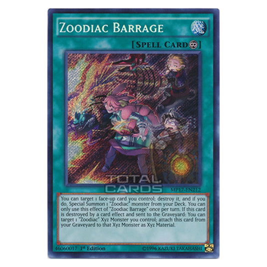 Yu-Gi-Oh! - 2017 Mega-Tin Mega Pack - Zoodiac Barrage (Secret Rare) MP17-EN212