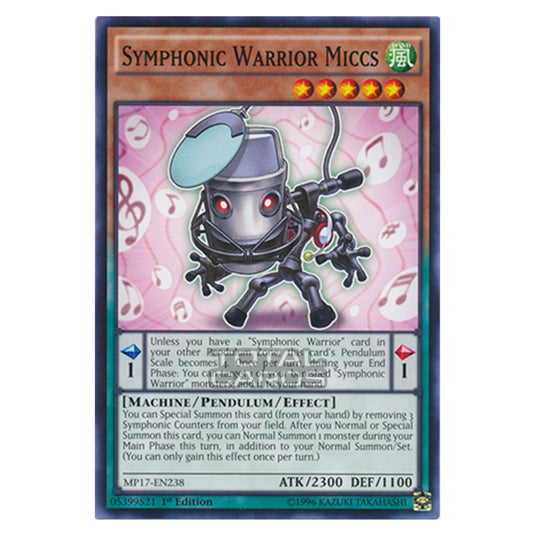 Yu-Gi-Oh! - 2017 Mega-Tin Mega Pack - Symphonic Warrior Miccs (Common) MP17-EN238
