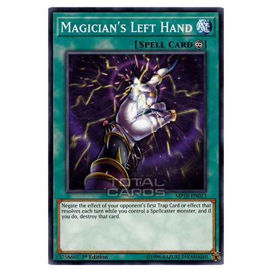 Yu-Gi-Oh! - 2018 Mega-Tin Mega Pack - Magician's Left Hand (Common) MP18-EN013