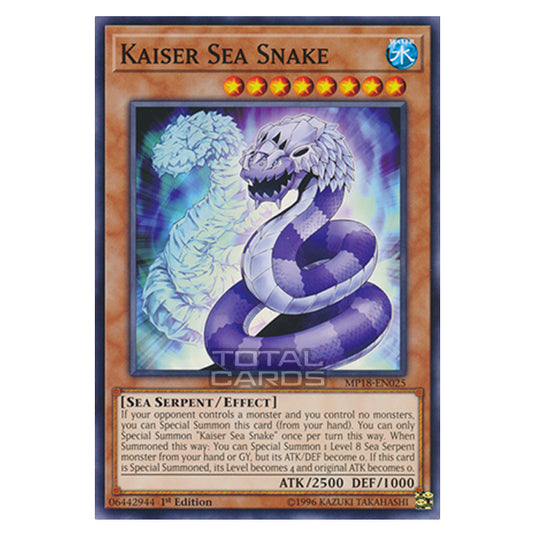 Yu-Gi-Oh! - 2018 Mega-Tin Mega Pack - Kaiser Sea Snake (Common) MP18-EN025