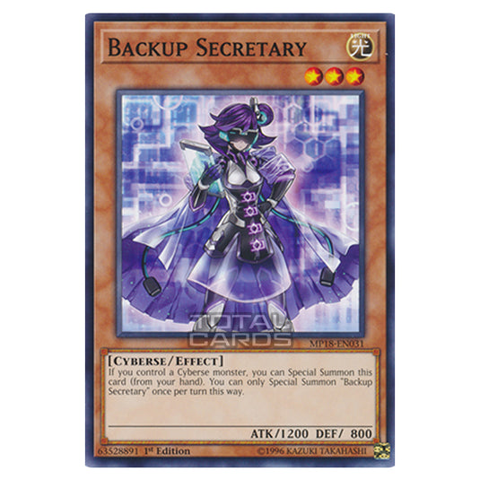 Yu-Gi-Oh! - 2018 Mega-Tin Mega Pack - Backup Secretary (Common) MP18-EN031