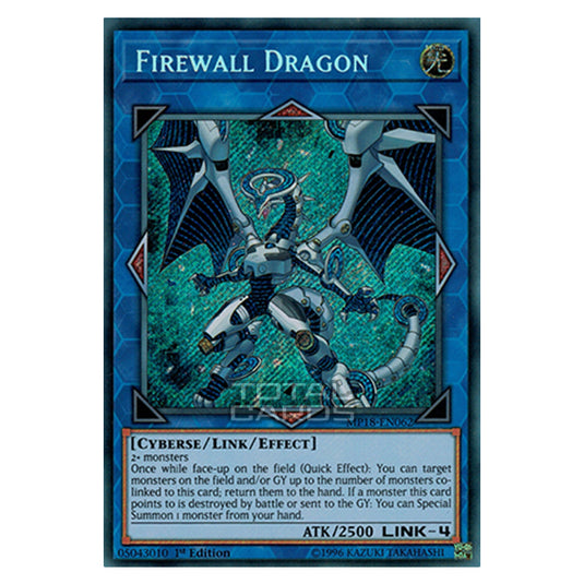 Yu-Gi-Oh! - 2018 Mega-Tin Mega Pack - Firewall Dragon (Secret Rare) MP18-EN062