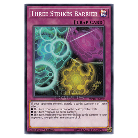 Yu-Gi-Oh! - 2018 Mega-Tin Mega Pack - Three Strikes Barrier (Common) MP18-EN079