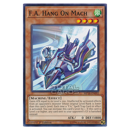 Yu-Gi-Oh! - 2018 Mega-Tin Mega Pack - F.A. Hang On Mach (Common) MP18-EN092