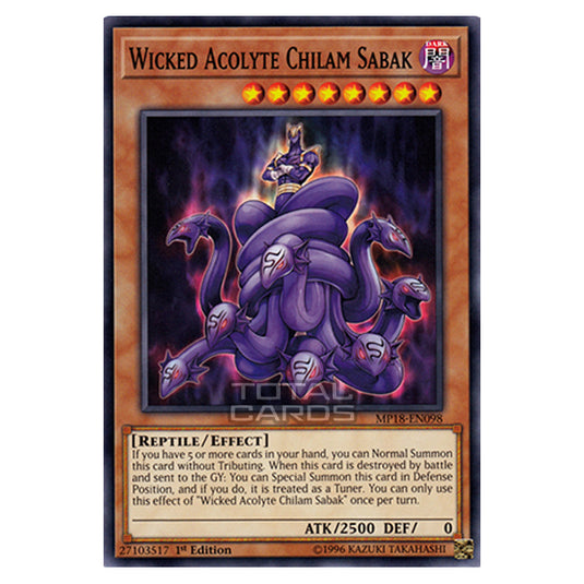 Yu-Gi-Oh! - 2018 Mega-Tin Mega Pack - Wicked Acolyte Chilam Sabak (Common) MP18-EN098