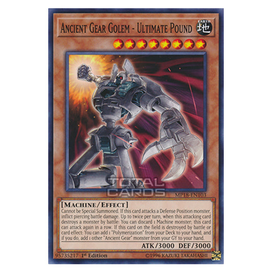 Yu-Gi-Oh! - 2018 Mega-Tin Mega Pack - Ancient Gear Golem - Ultimate Pound (Common) MP18-EN103