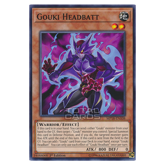 Yu-Gi-Oh! - 2018 Mega-Tin Mega Pack - Gouki Headbatt (Common) MP18-EN108