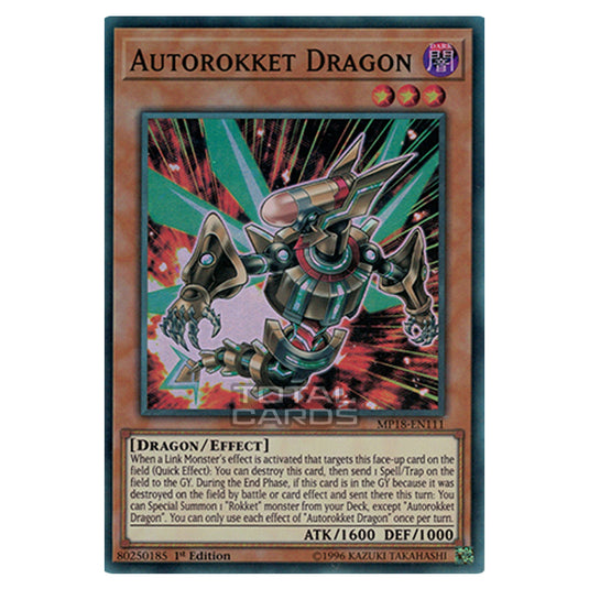 Yu-Gi-Oh! - 2018 Mega-Tin Mega Pack - Autorokket Dragon (Super Rare) MP18-EN111