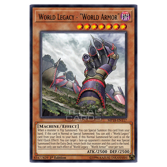 Yu-Gi-Oh! - 2018 Mega-Tin Mega Pack - World Legacy - World Armor (Rare) MP18-EN117