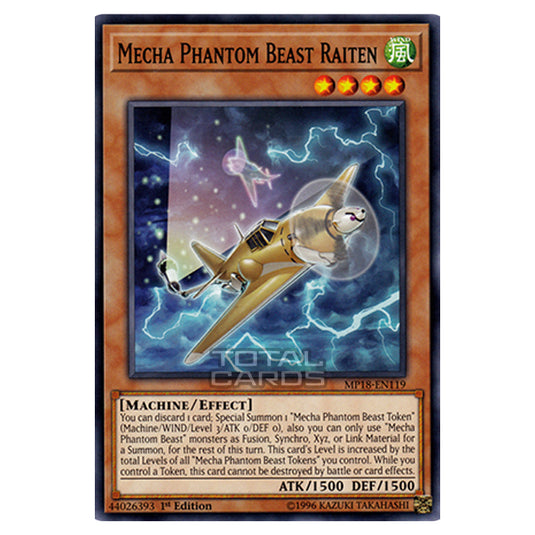 Yu-Gi-Oh! - 2018 Mega-Tin Mega Pack - Mecha Phantom Beast Raiten (Common) MP18-EN119