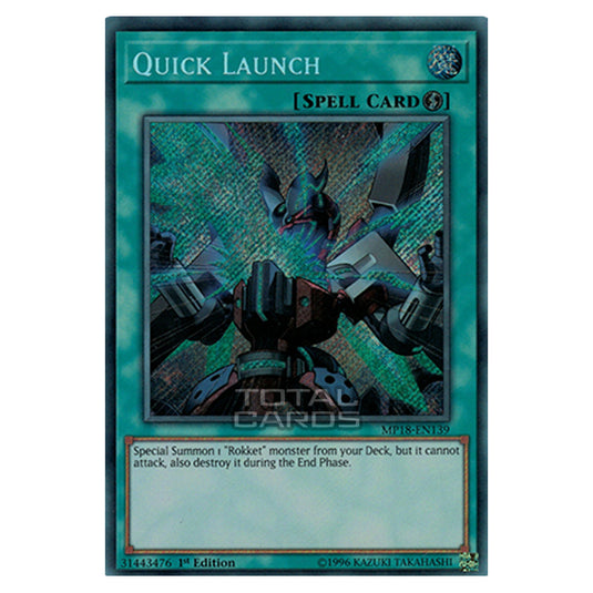 Yu-Gi-Oh! - 2018 Mega-Tin Mega Pack - Quick Launch (Secret Rare) MP18-EN139