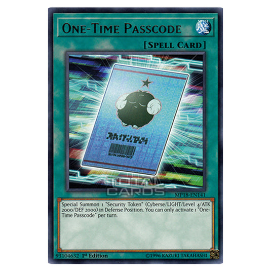 Yu-Gi-Oh! - 2018 Mega-Tin Mega Pack - One-Time Passcode (Rare) MP18-EN141