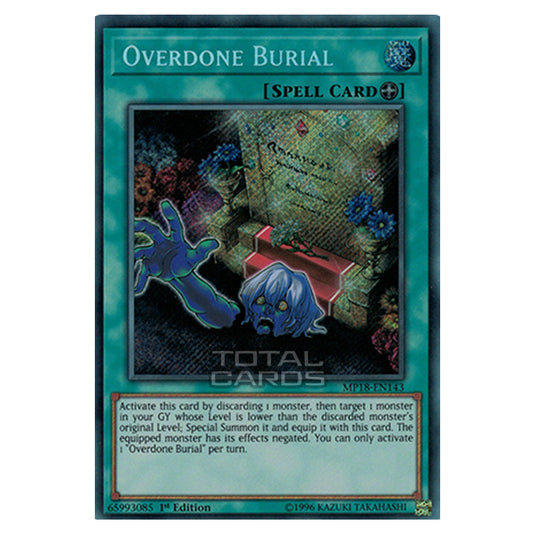 Yu-Gi-Oh! - 2018 Mega-Tin Mega Pack - Overdone Burial (Secret Rare) MP18-EN143