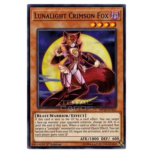 Yu-Gi-Oh! - 2018 Mega-Tin Mega Pack - Lunalight Crimson Fox (Common) MP18-EN163